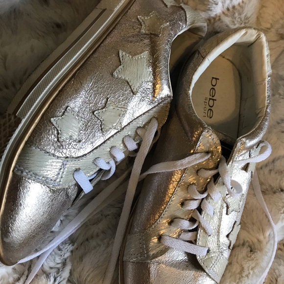 Bebe Sport Sneakers in Metallic Gold - Picture 3 of 4